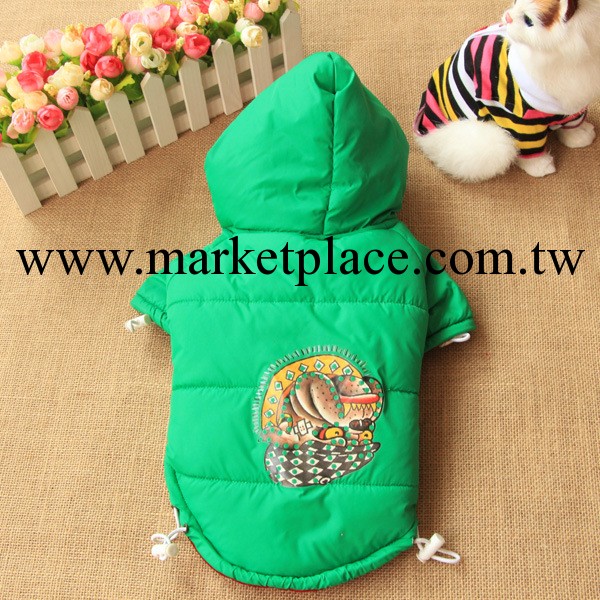 可愛新款寵物棉衣；綠色寵物棉衣;狗狗寵物用品 寵物服裝深圳煌騰工廠,批發,進口,代購