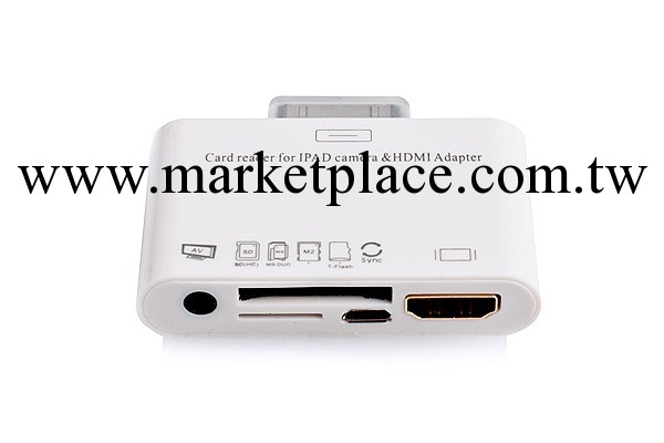 蘋果new iPad 1 2 iphone 4 4s HDMI AV 五合一讀卡 Micro供電工廠,批發,進口,代購