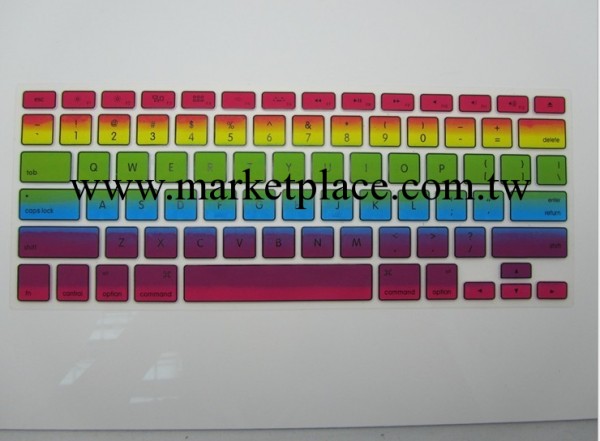 蘋果筆記本macbook Air Pro11/13/15寸彩虹鍵盤膜 批發工廠,批發,進口,代購