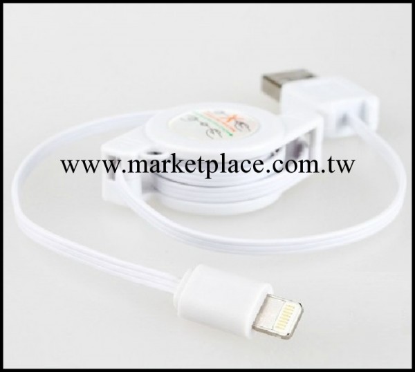 iPhone5數據線 蘋果5伸縮線iPhone5 mini ipad4收縮充電線 拉伸線工廠,批發,進口,代購