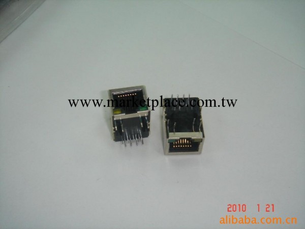 單口帶LED RJ45連接器帶網絡濾波器工廠,批發,進口,代購