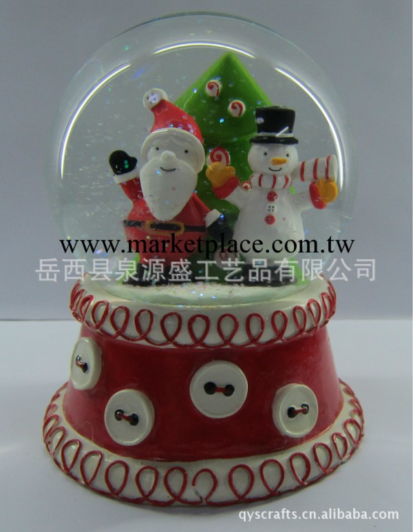 工藝品廠傢直銷 100#聖誕老人雪人水球 樹脂雪花球　節日禮品工廠,批發,進口,代購