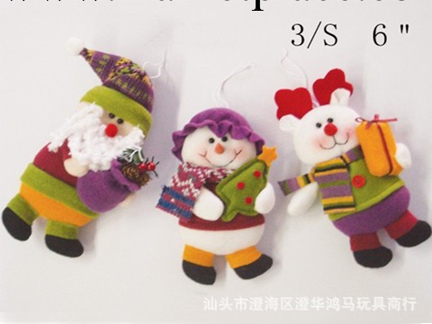 供應6英寸聖誕小吊件（老人，雪人，鹿），聖誕玩具，聖誕小掛件工廠,批發,進口,代購