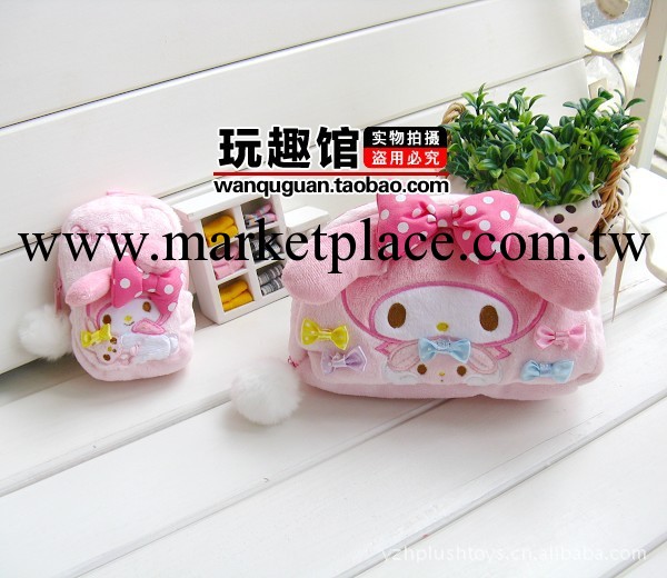 批發my melody 美樂蒂粉可愛水玉蝴蝶結化妝包 手機包 零錢包工廠,批發,進口,代購