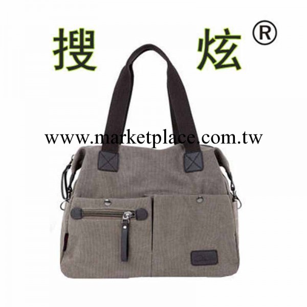搜炫正品韓版2013新款潮包帆佈手提單肩大包包學院風斜跨書包爆款工廠,批發,進口,代購