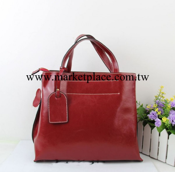 新品2013秋冬新款簡約時尚油蠟牛皮包手提斜挎單肩包復古真皮女包工廠,批發,進口,代購