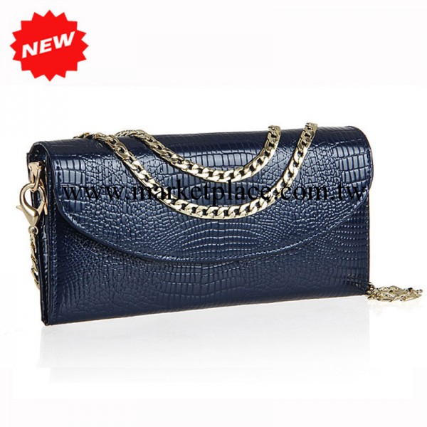 新款歐美大氣真皮錢包女士手拿包鱷魚紋鏈條包包批發代理8035工廠,批發,進口,代購