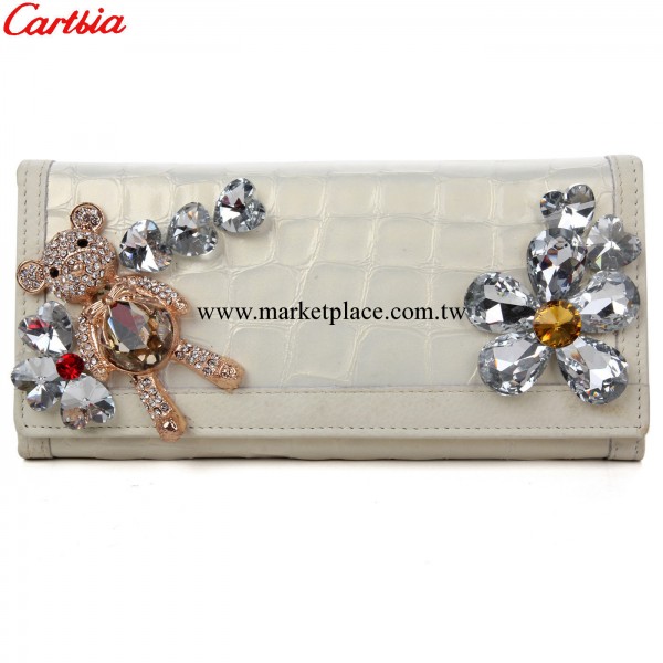 2013新款韓版時尚女士長款錢包錢夾休閒街頭票夾手工鑲鉆手拿包包工廠,批發,進口,代購
