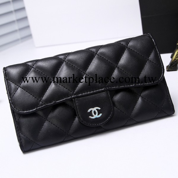 2013新款歐美名媛小香風雙c繡線菱格手拿包長款錢包批發廠傢直銷工廠,批發,進口,代購