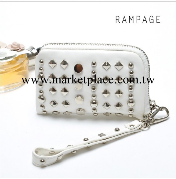 手拿包 鉚釘手機包 iphone4手拎掛脖兩用收納包 錢包工廠,批發,進口,代購