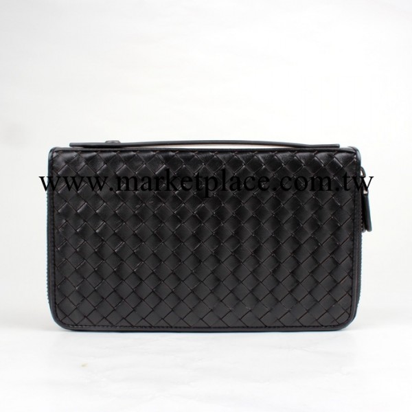 2013新款 廠傢批發純手工編織羊皮bv男士手拿包 長款雙拉錢包工廠,批發,進口,代購