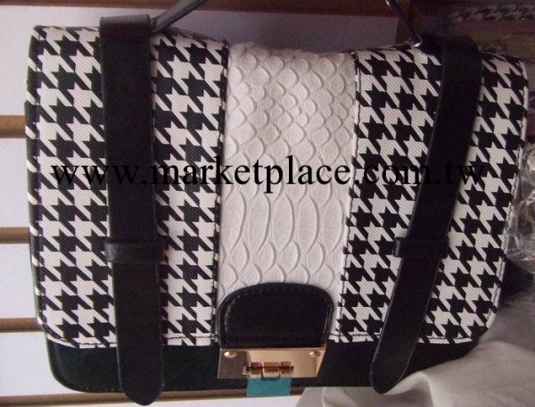 虧本清倉處理千鳥格女包 斜挎手拿手提PU亮色休閒包工廠,批發,進口,代購