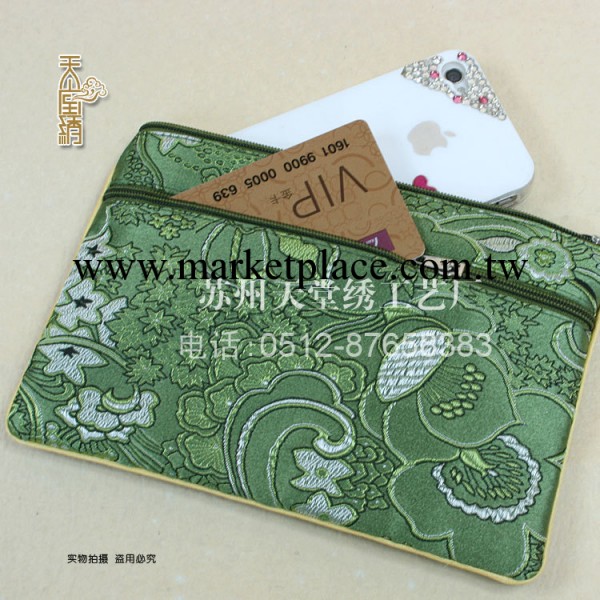 批發中式中國風織錦長方形大號雙拉鏈女包錢包手拿包零錢包tsb590工廠,批發,進口,代購