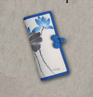 藍荷--溫小暖手繪錢包-中國風/手繪錢包/純手工錢包工廠,批發,進口,代購