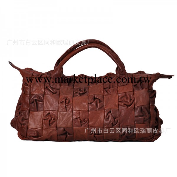 春季新款韓版品牌羊皮大包真皮格紋單肩斜挎休閒女包廠傢批發直銷工廠,批發,進口,代購