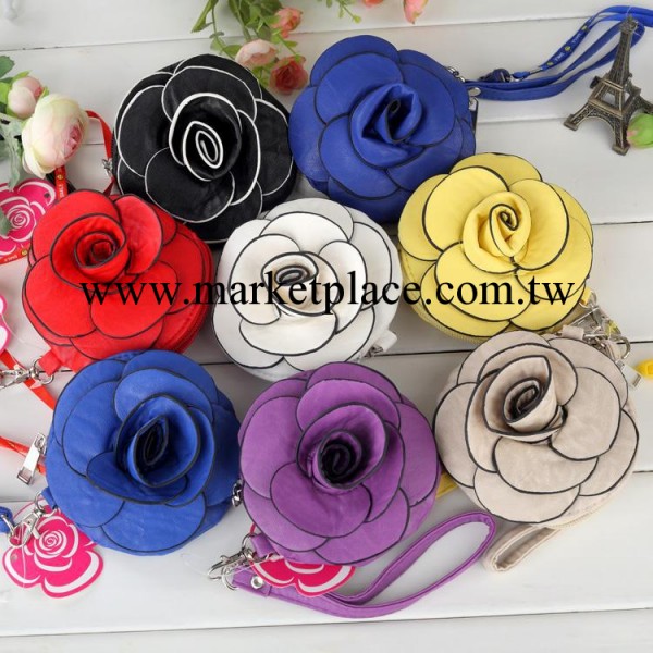 新款歐美時尚玫瑰花朵 手拿零錢包 手提包 復古鑰匙包 斜挎包工廠,批發,進口,代購