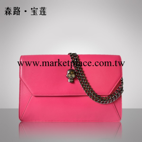 2013新款真皮女包真皮骷髏女包單肩斜挎真皮女包槍色五金真皮女包工廠,批發,進口,代購