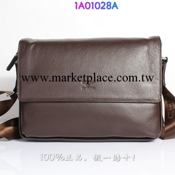 專櫃正品休閒時尚 男士單肩包 斜挎包 真皮男包1A01028A工廠,批發,進口,代購