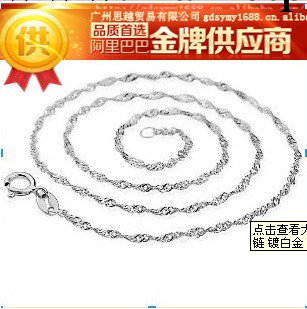 韓國飾品 女款 水波鏈 925純銀項鏈 廠傢直銷批發 單鏈爆款配鏈工廠,批發,進口,代購