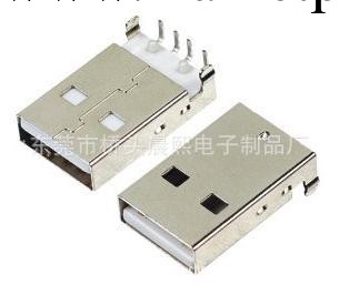 供應USB連接器 USB A公 兩腳90°Dip 插板式 環保工廠,批發,進口,代購