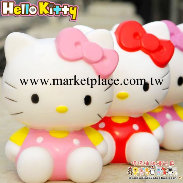 HELLO KITTY儲蓄罐KT貓存錢罐搪膠公仔擺件玩偶 貼鉆 創意禮品工廠,批發,進口,代購