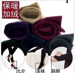 爆款秋冬時尚竹炭加厚單層拉毛拉絨九分踩腳女內搭褲批發女裝工廠,批發,進口,代購