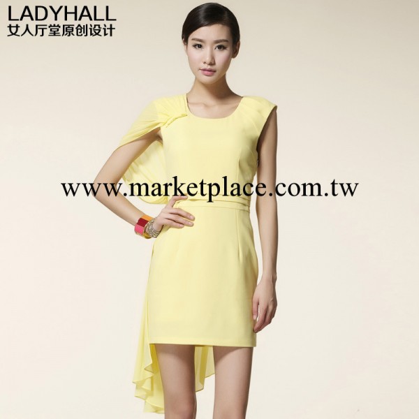 LADYHALL 2013夏新款女裝韓版打底裙夏季新品修身顯瘦雪紡連衣裙工廠,批發,進口,代購