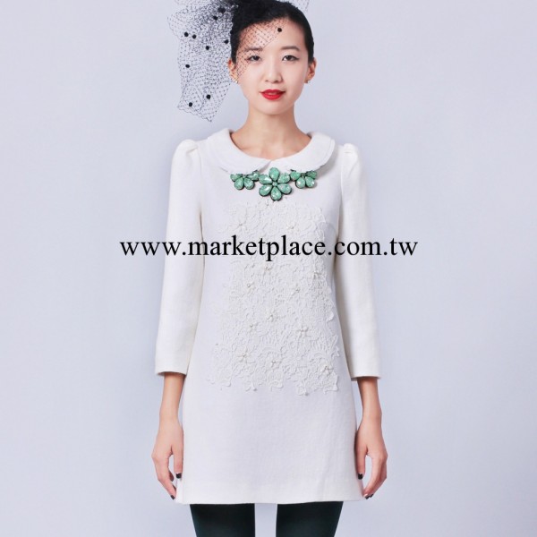 five plus 2013冬裝新品娃娃領毛呢連衣裙2134081730工廠,批發,進口,代購