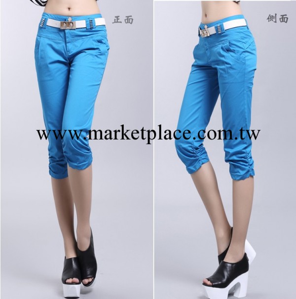 9316-2013新款春夏季韓版休閒女褲七分褲顯瘦 女褲（送腰帶）工廠,批發,進口,代購