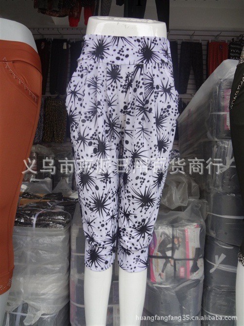 七分冰絲哈倫褲女款 地攤休閒女褲 時尚女式顯瘦內搭褲 廠傢特價工廠,批發,進口,代購