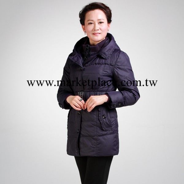新款女式中長款羽絨衣腰帶中老年羽絨衣正品清倉廠傢批發工廠,批發,進口,代購