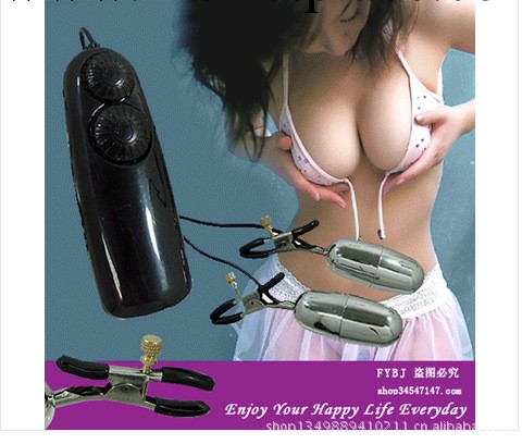 雙控雙頭振動乳頭夾 淑女最愛型乳夾 成人用品 情趣用具工廠,批發,進口,代購