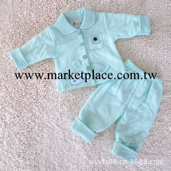 廠傢熱銷2013秋季棉服棉褲寶寶對開印花二件套棉衣套裝 品牌童裝工廠,批發,進口,代購