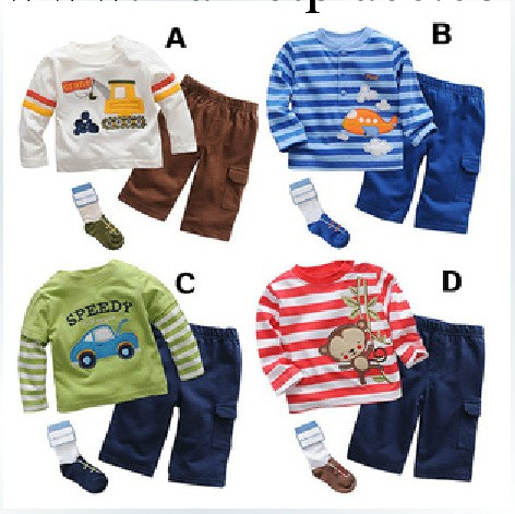 外貿原單童裝批發 baby works品牌童套裝 14春秋款男童3件套工廠,批發,進口,代購