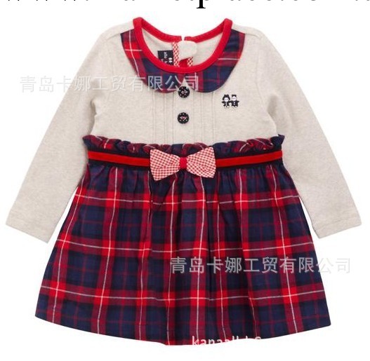 9.10A12青島童裝時尚韓國品牌allo蘇格蘭方格連衣裙 秋款精品童裙工廠,批發,進口,代購