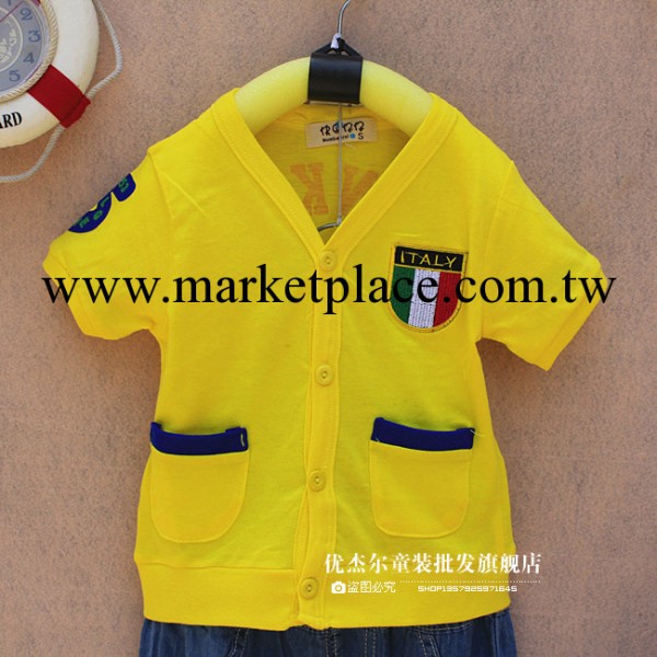 2013夏裝 品牌童裝 韓版男女童T恤意大利貼標開衫xwl11 爆款工廠,批發,進口,代購