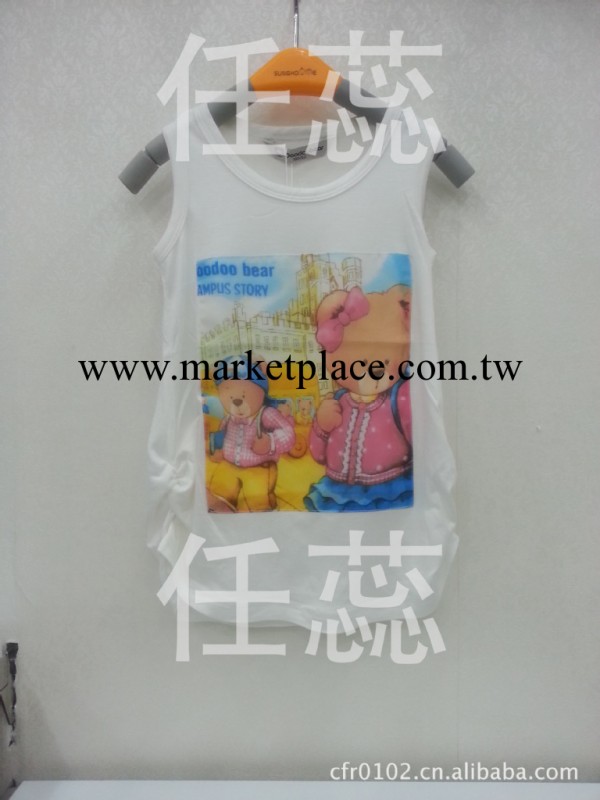 2013最新夏款 DD熊 13131 女童無袖長款上衣 無袖T 品牌童裝工廠,批發,進口,代購