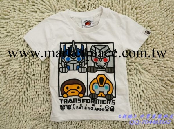 外貿品牌 BAPE KIDS 短袖 猴子VS變形金剛 T恤 外貿童裝 童T恤工廠,批發,進口,代購