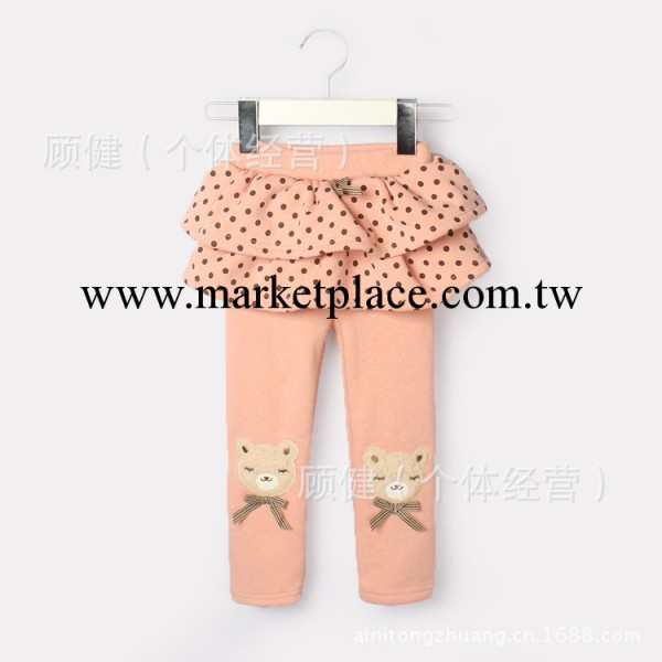 外貿品牌韓版秋款童裝女童裝精品小熊加絨裙褲兒童內搭褲廠傢批發工廠,批發,進口,代購