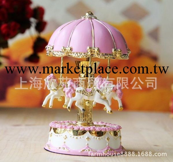 旋轉木馬八音盒 聖誕禮品 亮燈 情人節禮品 新年禮物 60221粉金工廠,批發,進口,代購