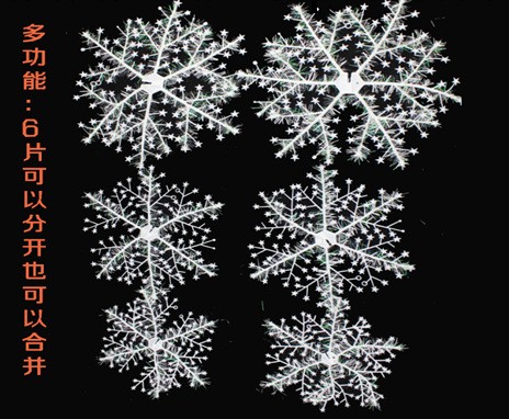 M64聖誕懸掛雪景裝飾 6件套 立體五角星雪花串工廠,批發,進口,代購
