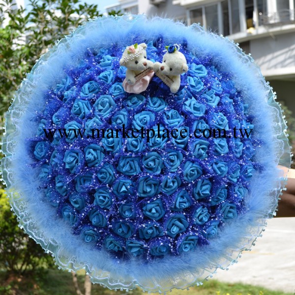 聖誕禮品廠傢 婚慶用品  99朵仿真 玫瑰花 卡通花束 節慶用品工廠,批發,進口,代購