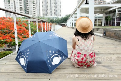 供應創意遇水變色雨傘 折疊晴雨傘 遮陽傘 防紫外線工廠,批發,進口,代購