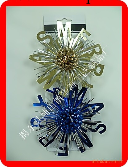 Gift bow 聖誕禮品花 PET手工花 禮品包裝花球 聖誕用品工廠,批發,進口,代購