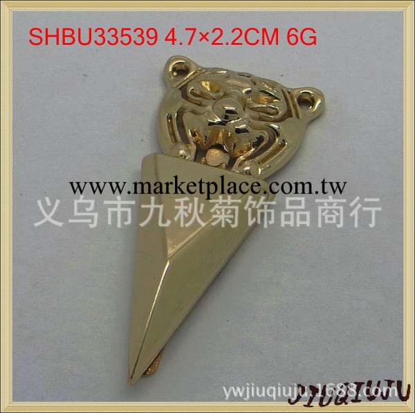 箱包服裝五金配件 高檔箱包五金 金色虎頭錐形底箱包配件工廠,批發,進口,代購