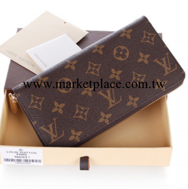 手包香港正品代購 60017老花錢包 真牛皮手拿包長款男包錢夾高檔工廠,批發,進口,代購