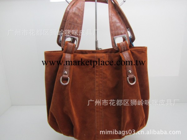 歐美復古風格高檔磨砂皮寬手挽時尚休閒女包 咪咪皮具工廠,批發,進口,代購