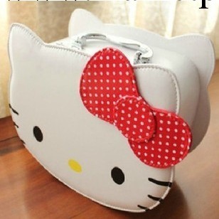 韓版hello kitty 貓臉帶鎖進口皮質化妝箱手提雜物盒手拎箱收納盒工廠,批發,進口,代購