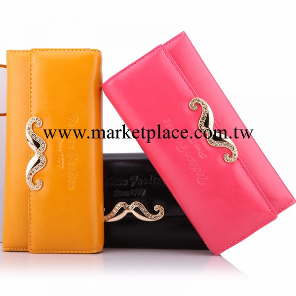 伊佰芬 韓版正品淘寶爆款 鉆石胡子女式長款二折錢包手拿包工廠,批發,進口,代購