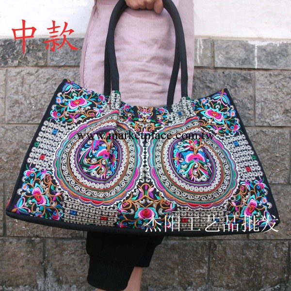 大量批發 民族風繡花包 雙面刺繡繡花包單肩手提包 中號女式挎包工廠,批發,進口,代購